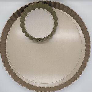 9 Inch and 4 Inch 5 Pack Tart Pan Removable Bottom Quiche Pan Non-Stick Pie Tart